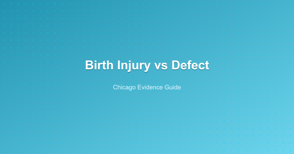 Birth Injury vs Defect - Chicago Evidence Guide